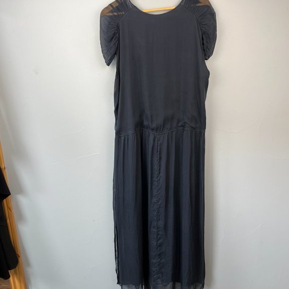 Sundance Gossamer Dreams 100% Silk Maxi Dress Gown Midnight Blue Size XL - Picture 9 of 10